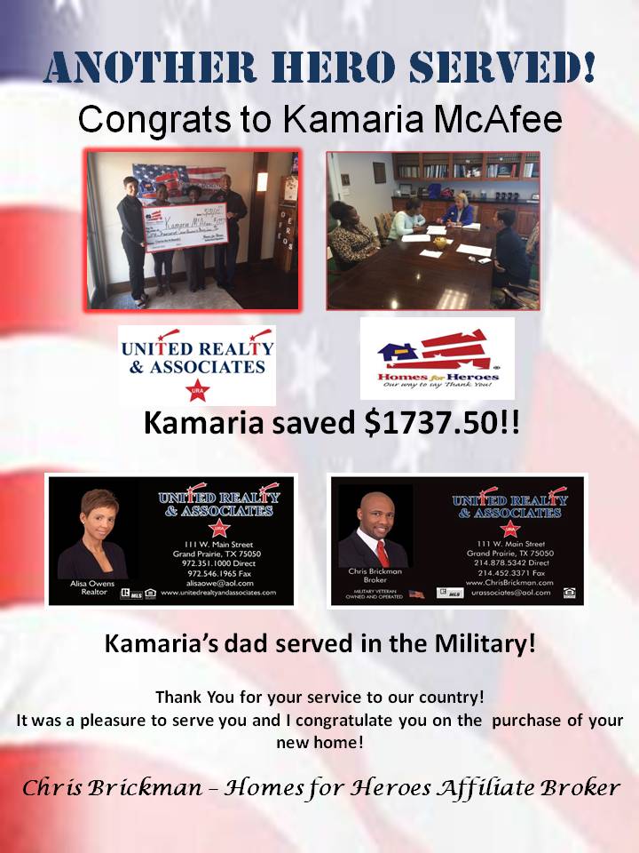 Kamaria's closing flyer